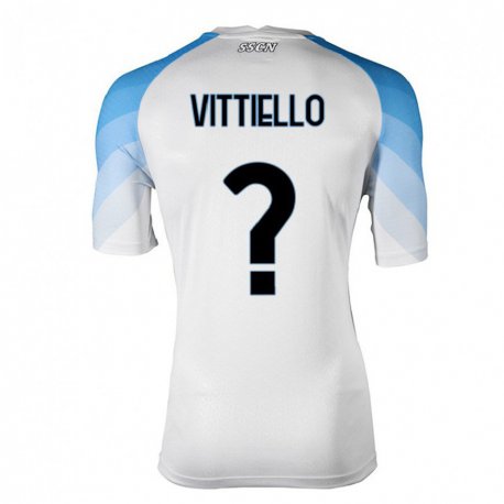 Kandiny Miesten Antonio Vittiello #0 Valkoinen Taivas Sininen Vieraspaita 2022/23 Lyhythihainen Paita T-paita