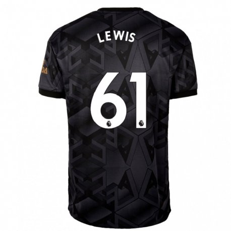 Kandiny Miesten George Lewis #61 Musta Harmaa Vieraspaita 2022/23 Lyhythihainen Paita T-paita