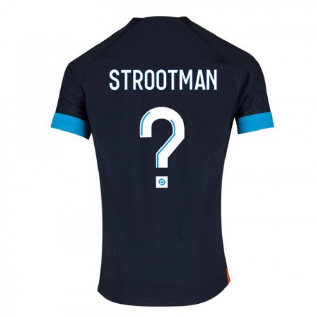 Kandiny Miesten Kevin Strootman #0 Musta Olympia Vieraspaita 2022/23 Lyhythihainen Paita T-paita