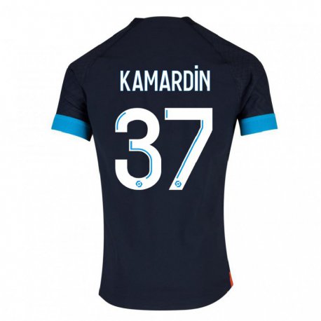 Kandiny Miesten Aaron Kamardin #37 Musta Olympia Vieraspaita 2022/23 Lyhythihainen Paita T-paita