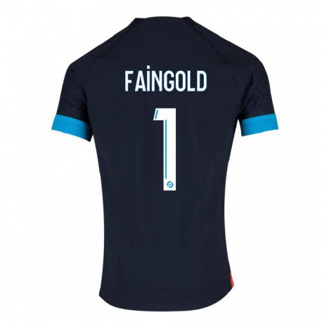 Kandiny Miesten Abbie Faingold #1 Musta Olympia Vieraspaita 2022/23 Lyhythihainen Paita T-paita