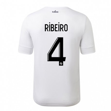 Kandiny Miesten Alexsandro Ribeiro #4 Valkoinen Crimson Vieraspaita 2022/23 Lyhythihainen Paita T-paita