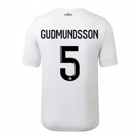 Kandiny Miesten Gabriel Gudmundsson #5 Valkoinen Crimson Vieraspaita 2022/23 Lyhythihainen Paita T-paita