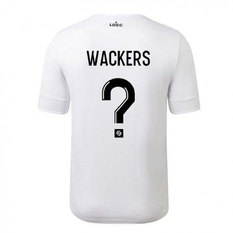 Kandiny Miesten Maxime Wackers #0 Valkoinen Crimson Vieraspaita 2022/23 Lyhythihainen Paita T-paita