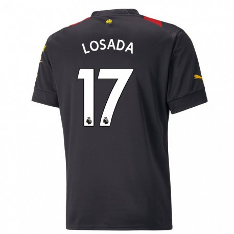 Kandiny Miesten Vicky Losada #17 Musta Punainen Vieraspaita 2022/23 Lyhythihainen Paita T-paita
