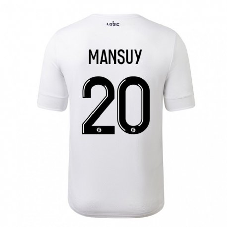 Kandiny Miesten Heloise Mansuy #20 Valkoinen Crimson Vieraspaita 2022/23 Lyhythihainen Paita T-paita