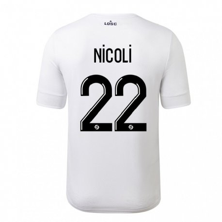 Kandiny Miesten Morgane Nicoli #22 Valkoinen Crimson Vieraspaita 2022/23 Lyhythihainen Paita T-paita