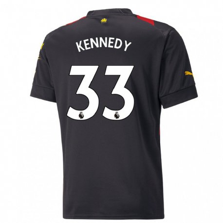Kandiny Miesten Alanna Kennedy #33 Musta Punainen Vieraspaita 2022/23 Lyhythihainen Paita T-paita