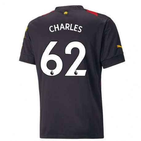 Kandiny Miesten Shea Charles #62 Musta Punainen Vieraspaita 2022/23 Lyhythihainen Paita T-paita