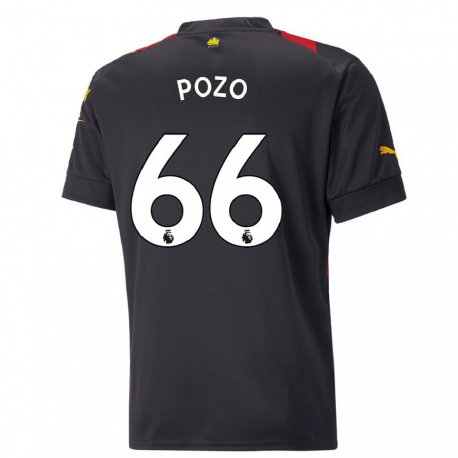 Kandiny Miesten Iker Pozo #66 Musta Punainen Vieraspaita 2022/23 Lyhythihainen Paita T-paita