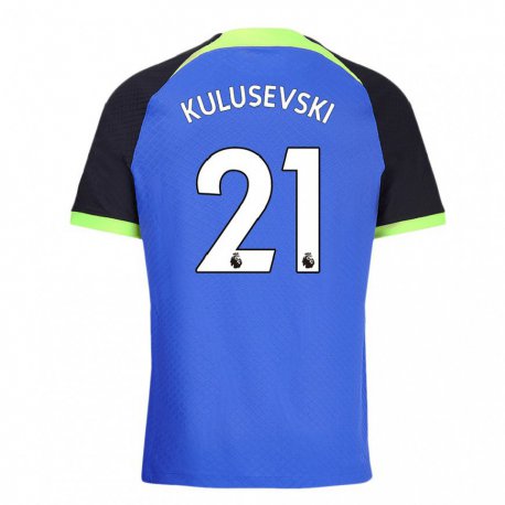 Kandiny Miesten Dejan Kulusevski #21 Sinivihreä Vieraspaita 2022/23 Lyhythihainen Paita T-paita