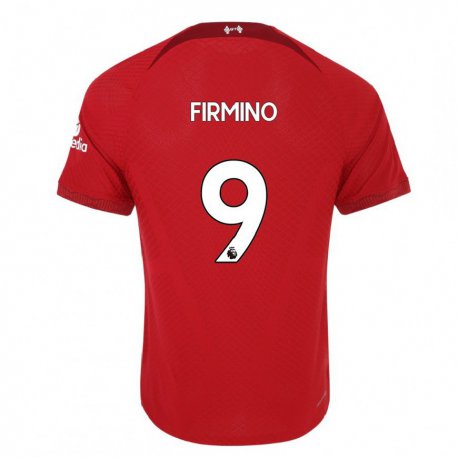 Kandiny Naisten Roberto Firmino #9 Tummanpunainen Kotipaita 2022/23 Lyhythihainen Paita T-paita