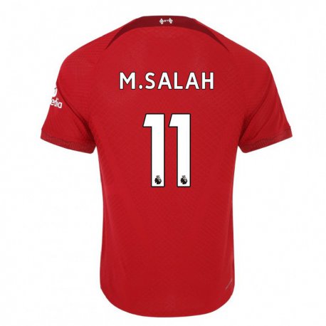 Kandiny Naisten Mohamed Salah #11 Tummanpunainen Kotipaita 2022/23 Lyhythihainen Paita T-paita