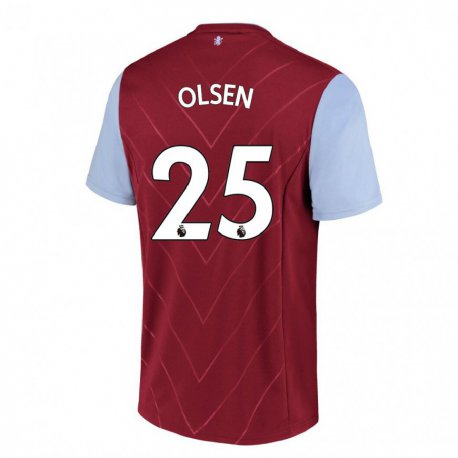 Kandiny Naisten Robin Olsen #25 Viini Kotipaita 2022/23 Lyhythihainen Paita T-paita