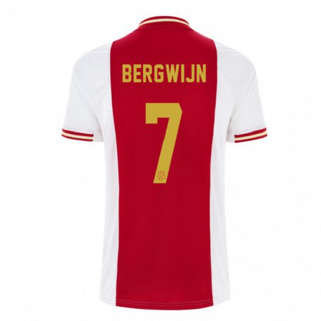 Kandiny Naisten Steven Bergwijn #7 Tummanpunainen Valkoinen Kotipaita 2022/23 Lyhythihainen Paita T-paita