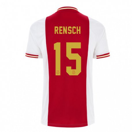 Kandiny Naisten Devyne Rensch #15 Tummanpunainen Valkoinen Kotipaita 2022/23 Lyhythihainen Paita T-paita