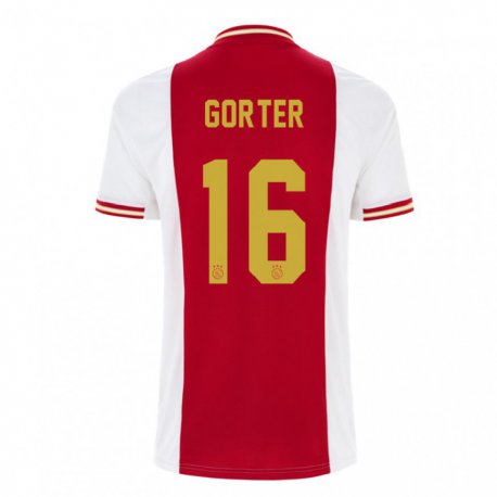 Kandiny Naisten Jay Gorter #16 Tummanpunainen Valkoinen Kotipaita 2022/23 Lyhythihainen Paita T-paita