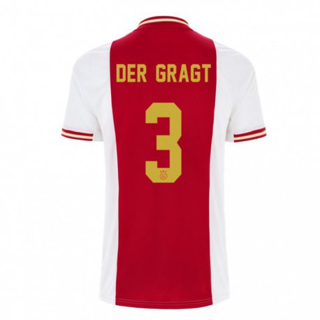 Kandiny Naisten Stefanie Van Der Gragt #3 Tummanpunainen Valkoinen Kotipaita 2022/23 Lyhythihainen Paita T-paita