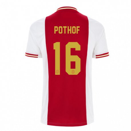 Kandiny Naisten Isa Pothof #16 Tummanpunainen Valkoinen Kotipaita 2022/23 Lyhythihainen Paita T-paita