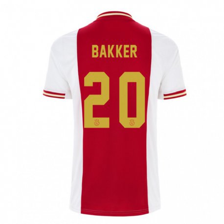 Kandiny Naisten Eshly Bakker #20 Tummanpunainen Valkoinen Kotipaita 2022/23 Lyhythihainen Paita T-paita