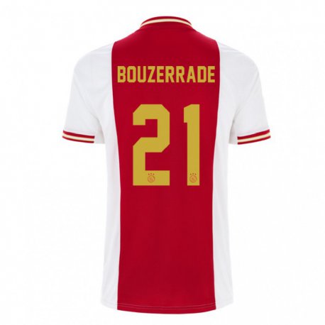 Kandiny Naisten Zaina Bouzerrade #21 Tummanpunainen Valkoinen Kotipaita 2022/23 Lyhythihainen Paita T-paita
