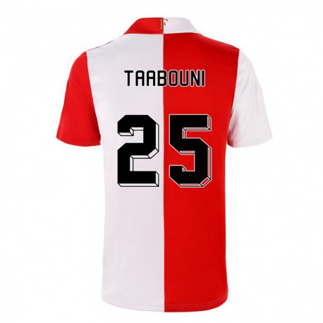 Kandiny Naisten Mohamed Taabouni #25 Chili Valkoinen Kotipaita 2022/23 Lyhythihainen Paita T-paita