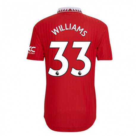 Kandiny Naisten Brandon Williams #33 Punainen Kotipaita 2022/23 Lyhythihainen Paita T-paita