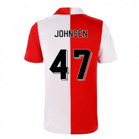 Kandiny Naisten Mikael Torset Johnsen #47 Chili Valkoinen Kotipaita 2022/23 Lyhythihainen Paita T-paita
