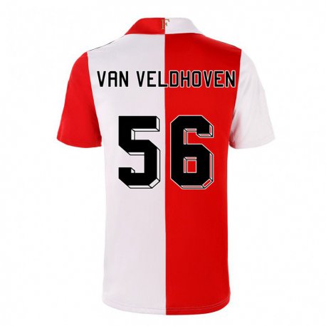 Kandiny Naisten Kars Van Veldhoven #56 Chili Valkoinen Kotipaita 2022/23 Lyhythihainen Paita T-paita