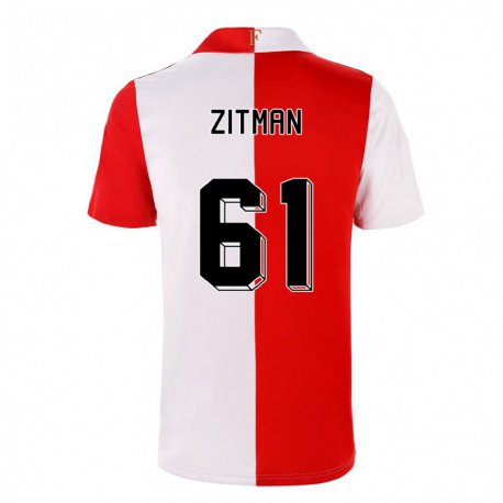 Kandiny Naisten Sven Zitman #61 Chili Valkoinen Kotipaita 2022/23 Lyhythihainen Paita T-paita