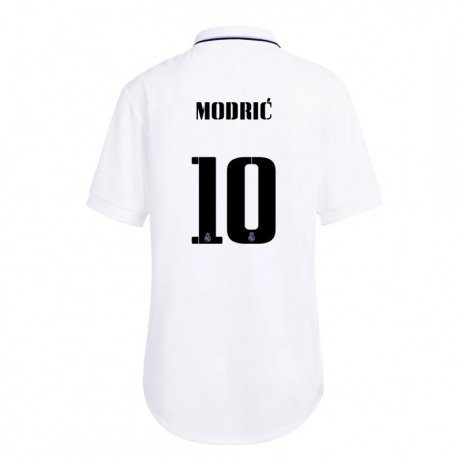 Kandiny Naisten Luka Modric #10 Valkoinen Violetti Kotipaita 2022/23 Lyhythihainen Paita T-paita