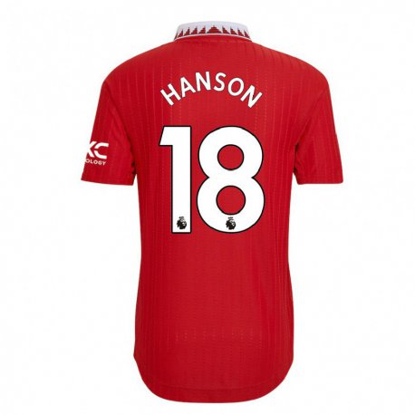 Kandiny Naisten Kirsty Hanson #18 Punainen Kotipaita 2022/23 Lyhythihainen Paita T-paita