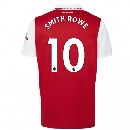 Kandiny Naisten Emile Smith Rowe #10 Punainen Valkoinen Kotipaita 2022/23 Lyhythihainen Paita T-paita
