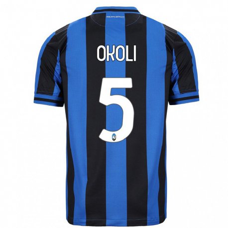 Kandiny Naisten Caleb Okoli #5 Sininen Musta Kotipaita 2022/23 Lyhythihainen Paita T-paita