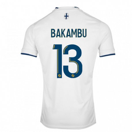Kandiny Naisten Cedric Bakambu #13 Valkoinen Safiiri Kotipaita 2022/23 Lyhythihainen Paita T-paita