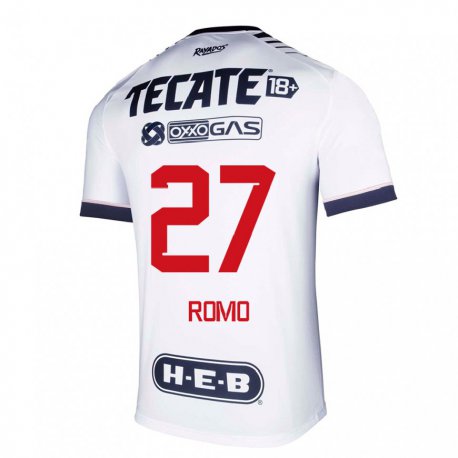 Kandiny Naisten Luis Romo #27 Valkoinen Avaruus Kotipaita 2022/23 Lyhythihainen Paita T-paita