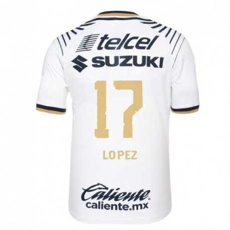 Kandiny Naisten Leonel Lopez #17 Valkoinen Denim Kotipaita 2022/23 Lyhythihainen Paita T-paita