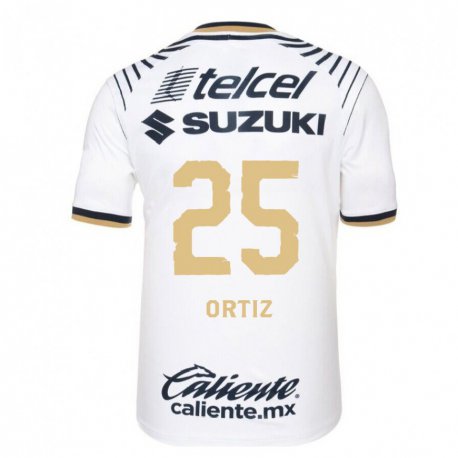 Kandiny Naisten Arturo Ortiz #25 Valkoinen Denim Kotipaita 2022/23 Lyhythihainen Paita T-paita