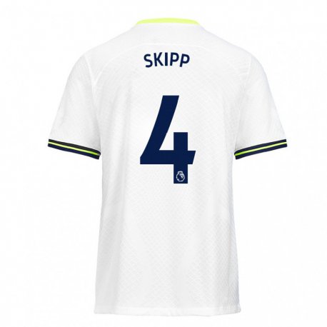 Kandiny Naisten Oliver Skipp #4 Valkoinen Vihreä Kotipaita 2022/23 Lyhythihainen Paita T-paita
