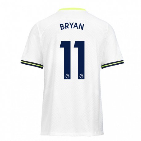 Kandiny Naisten Bryan Gil #11 Valkoinen Vihreä Kotipaita 2022/23 Lyhythihainen Paita T-paita