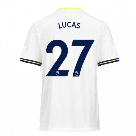 Kandiny Naisten Lucas Moura #27 Valkoinen Vihreä Kotipaita 2022/23 Lyhythihainen Paita T-paita