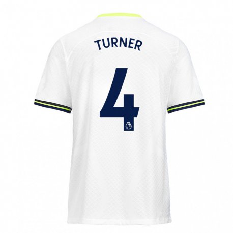 Kandiny Naisten Amy Turner #4 Valkoinen Vihreä Kotipaita 2022/23 Lyhythihainen Paita T-paita