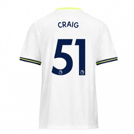 Kandiny Naisten Matthew Craig #51 Valkoinen Vihreä Kotipaita 2022/23 Lyhythihainen Paita T-paita