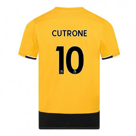 Kandiny Naisten Patrick Cutrone #10 Keltainen Musta Kotipaita 2022/23 Lyhythihainen Paita T-paita