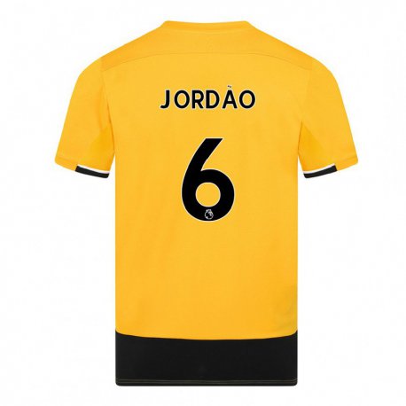 Kandiny Naisten Bruno Jordão #6 Keltainen Musta Kotipaita 2022/23 Lyhythihainen Paita T-paita