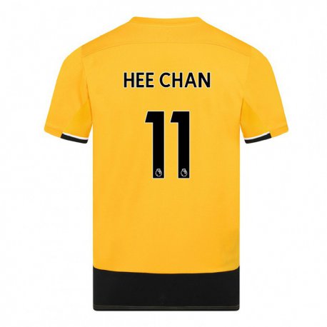 Kandiny Naisten Hee Chan Hwang #11 Keltainen Musta Kotipaita 2022/23 Lyhythihainen Paita T-paita