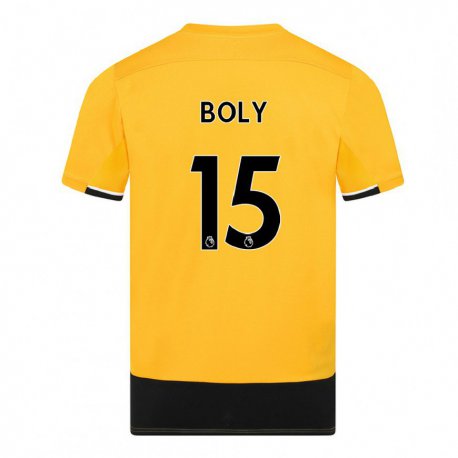 Kandiny Naisten Willy Boly #15 Keltainen Musta Kotipaita 2022/23 Lyhythihainen Paita T-paita