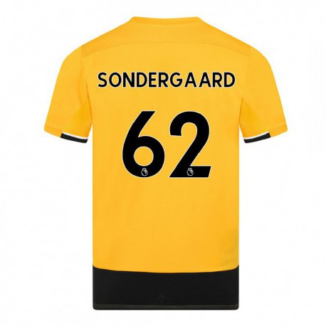 Kandiny Naisten Andreas Sondergaard #62 Keltainen Musta Kotipaita 2022/23 Lyhythihainen Paita T-paita