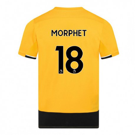 Kandiny Naisten Anna Morphet #18 Keltainen Musta Kotipaita 2022/23 Lyhythihainen Paita T-paita