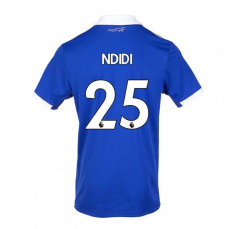 Kandiny Naisten Wilfred Ndidi #25 Sinivalkoinen Kotipaita 2022/23 Lyhythihainen Paita T-paita